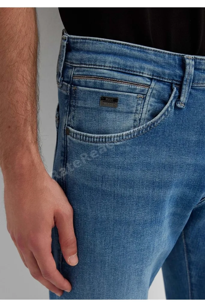 M00422A4050 Jake Black Indigo Mavisi Jean Pantolon Erkek Kot Pantolon LACİVERT