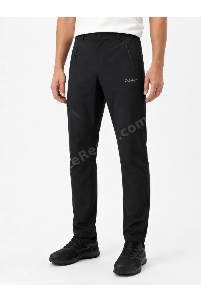 Erkek Siyah Outdoor Teknik Pantolon – Su İtici Fermuarlı Cep Detaylı