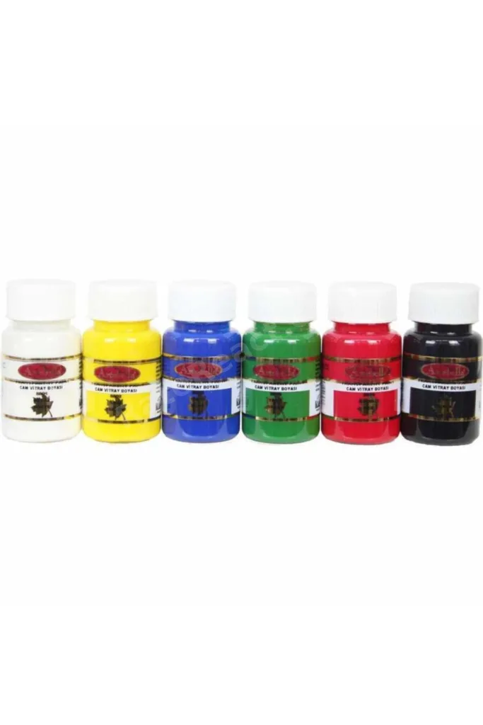 Transparan Cam Vitray Boya Seti 6 Renk X 50ml