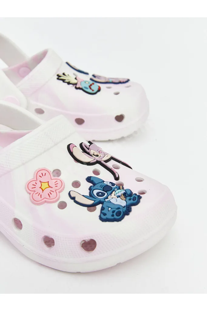 GÜLİS GİYİM'DEN Beyaz Lilo & Stitch Baskılı Kız Çocuk Plaj Sandaleti