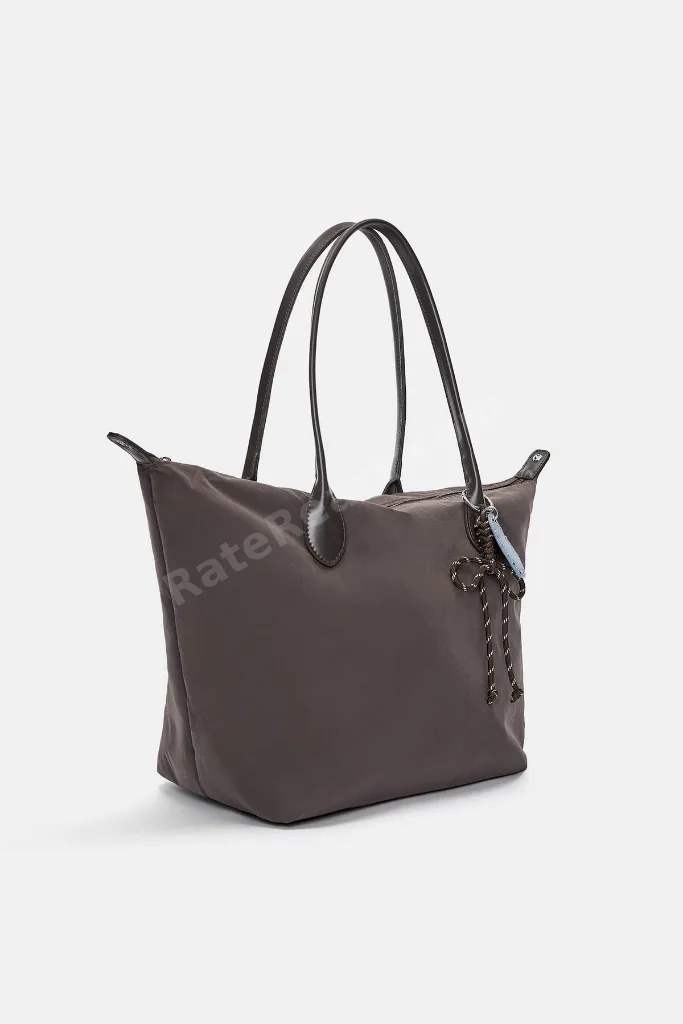 Süslemeli naylon shopper çanta