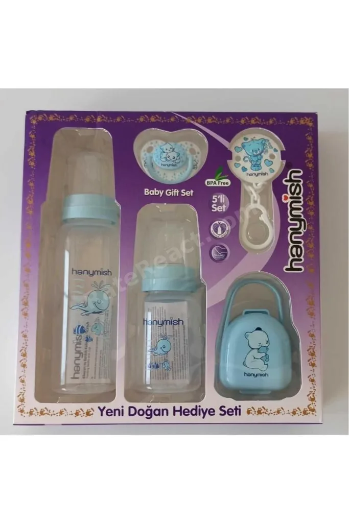 Yeni Doğan 5 Li Hediye Seti Mavi