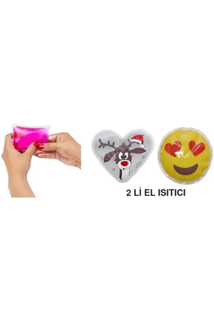 TTKTEKNOLOJİ KALP BEYAZ GEYİK CEP SOBASI,EL ISITICI,2 ADET SICAK SU TORBASI PVC 9cm TTKTEKNOLOJİ 202