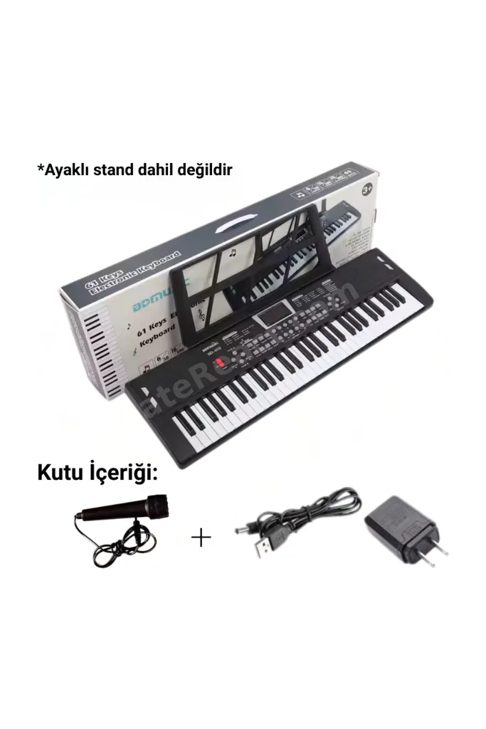 Küçük Müzisyenler İçin Işıklı 61 Tuşlu Elektronik Org Piyano Yeni Öğrenenler Hediyelik