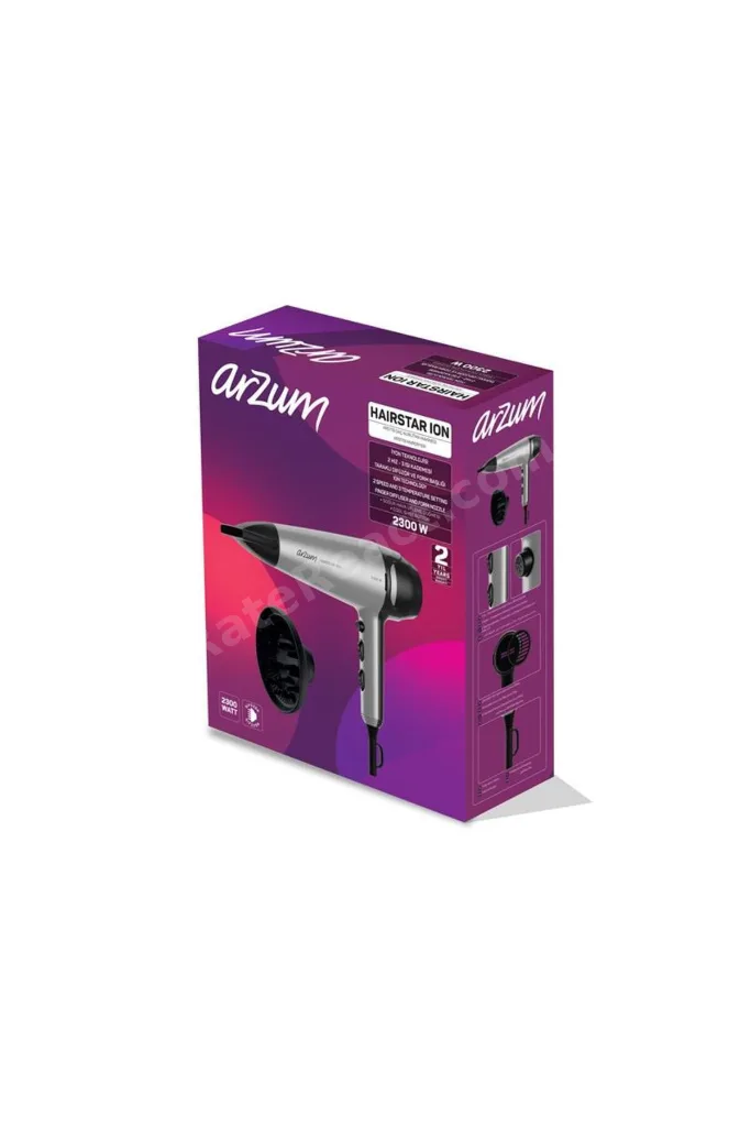 Hairstar Ion Difüzörlü Saç Kurutma Makinesi 2300W Gri - AR5119