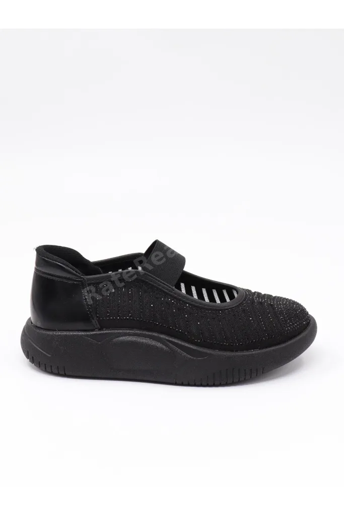 Conf 212 Siyah Taşlı Anatomik Kadın Sneakers