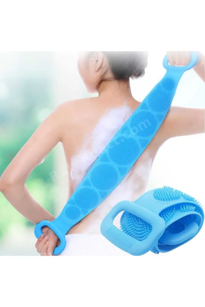 Banyo Sırt Kesesi Silikonlu Çift Taraflı 70 Cm Duş Lifi