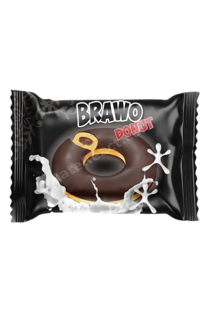 Brawo Donut Cake Black 40 g | Kakao Kaplamalı Kek