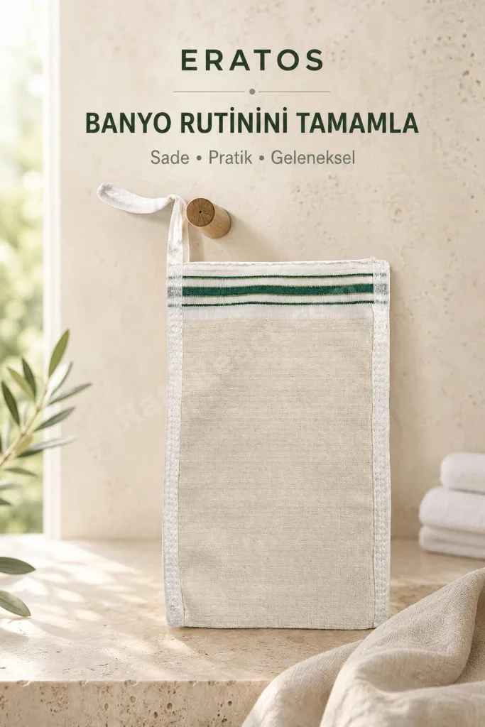 Orta - Sert Hamam Kesesi | Vücut ve Banyo Kesesi | Peeling Kesesi | Geleneksel Türk Hamam Kesesi
