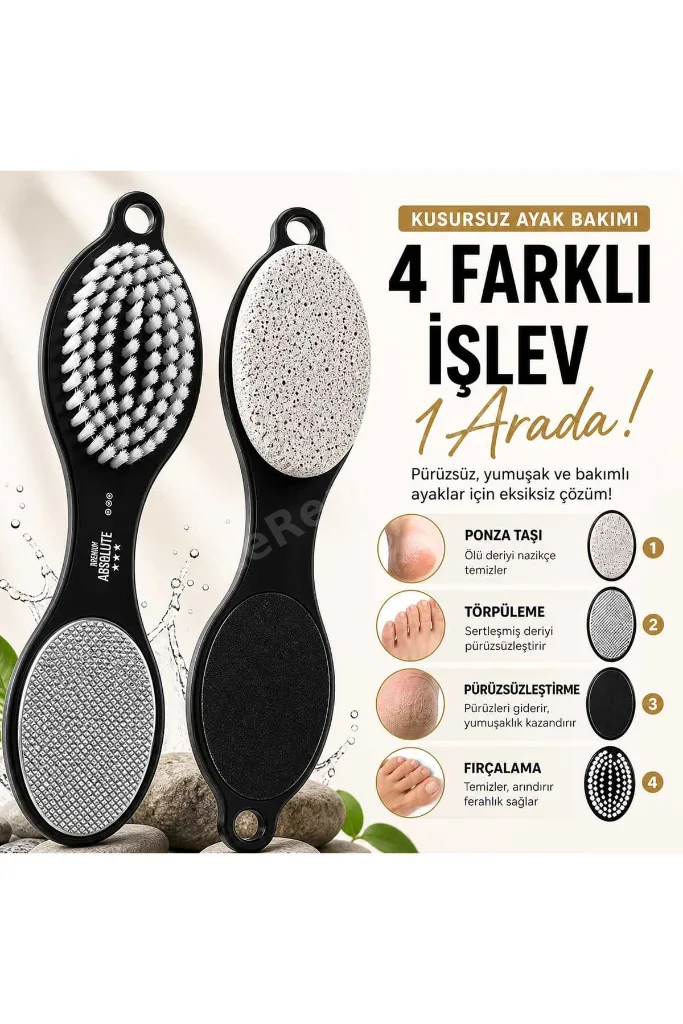 Topuk Törpüsü • 4'ü Bir Arada Topuk Törpüsü • Topuk Rendesi •Topuk Taşı • Topuk Zımparası • Fırça