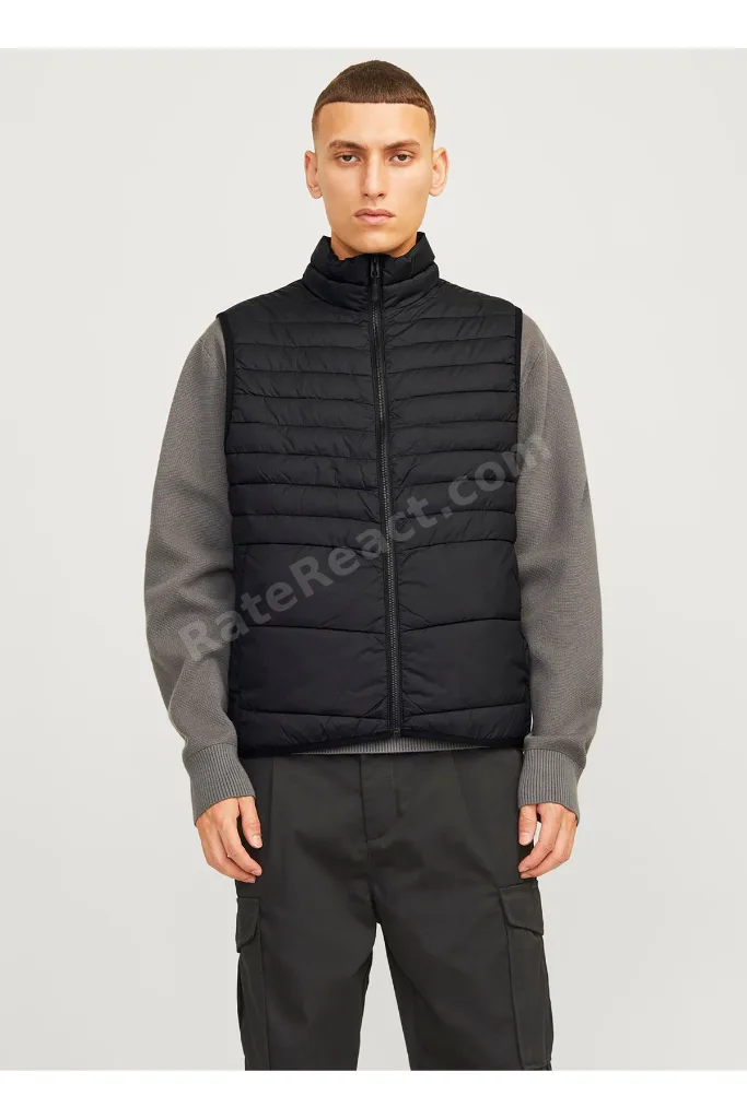 Siyah Erkek Yelek 12256987_JJESTATE PACKABLE BW COLLA