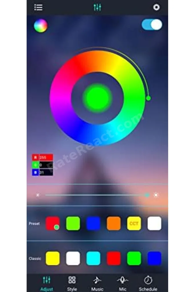 meala kozmetık store Rgb Şerit Led Kontrol Cihazları - Bluetooth, Sese ve Müziğe Duyarlı, 24 Tuşlu -