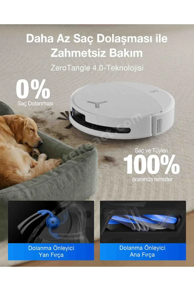 Deebot T90 Omni Robot Süpürge ve Paspas, 30.000PA Güçlü Emiş, Zerotangle 4.0