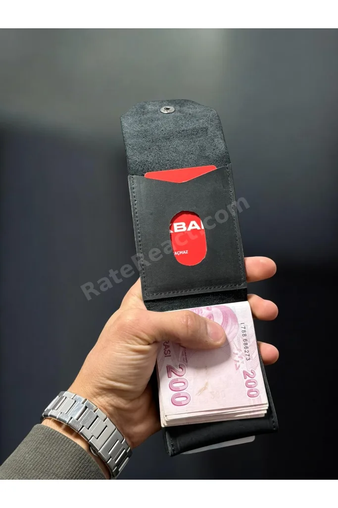 %100 Hakiki Crazy Dana Derisi Çerçeveli Minimalist Cüzdan Para Portföyü Kaliteli Kartlık Cüzdan