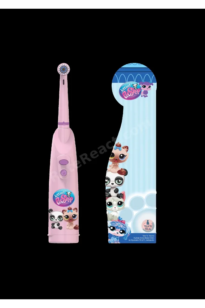 Çocuk Diş Fırçası - Littlest Pet Shop (LPS) Lisanslı Çift Tuşlu Pilli Diş Fırçası -