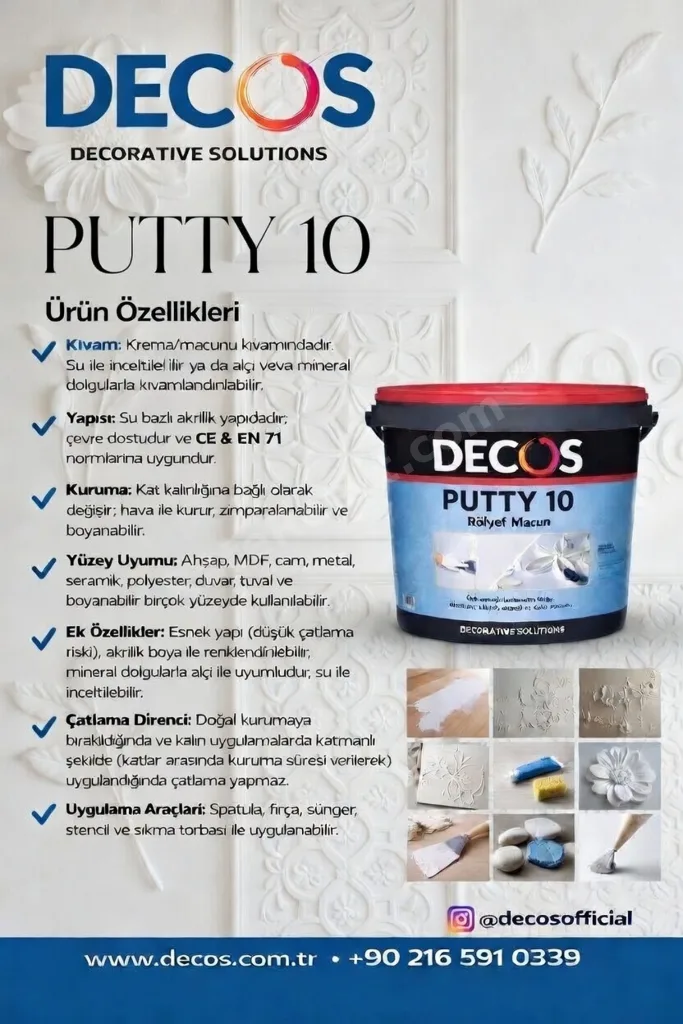 Putty 10 - Rölyef Macun Pasta 4 Kg