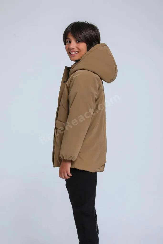 8-14 Yaş Shadow Premium Core Erkek Çocuk Mont-Caramel