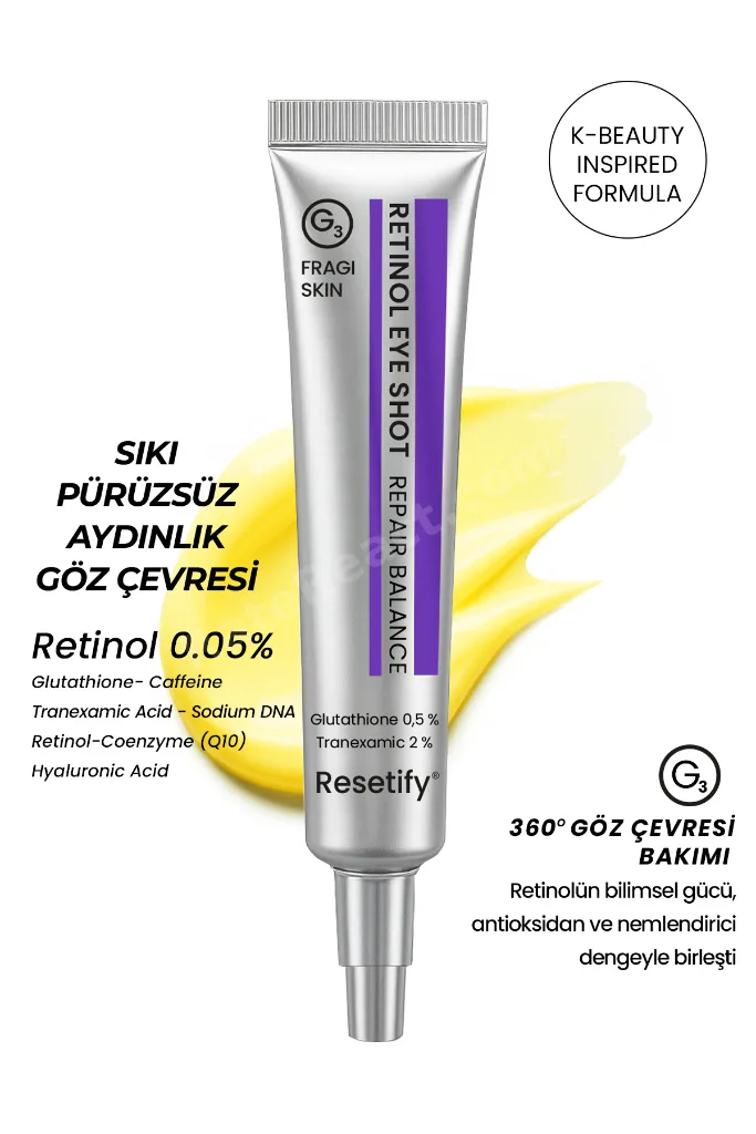 Retinol Eye Shot Göz Kremi 20 ML (Retinol %0,1 Tranexamic %2 Glutathione %05)