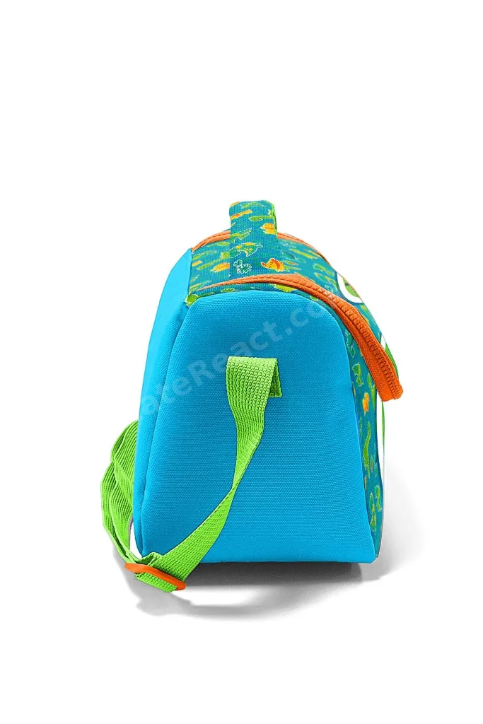 Kids Mavi Yeşil Dinozor Desenli Thermo Beslenme Çantası 12792