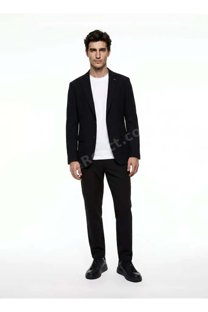Siyah Erkek Slim Fit Ceket ACE004262681_SYH