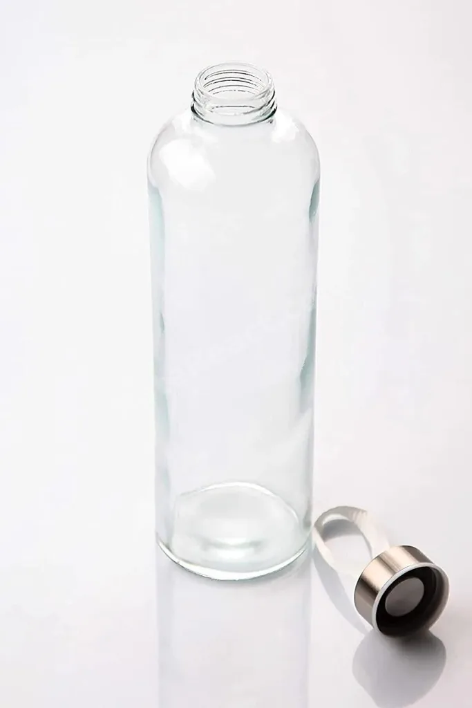 Sağlıklı Cam Matara 1000 Ml Su Şişesi, Kılıflı 1lt Sporcu Matarası