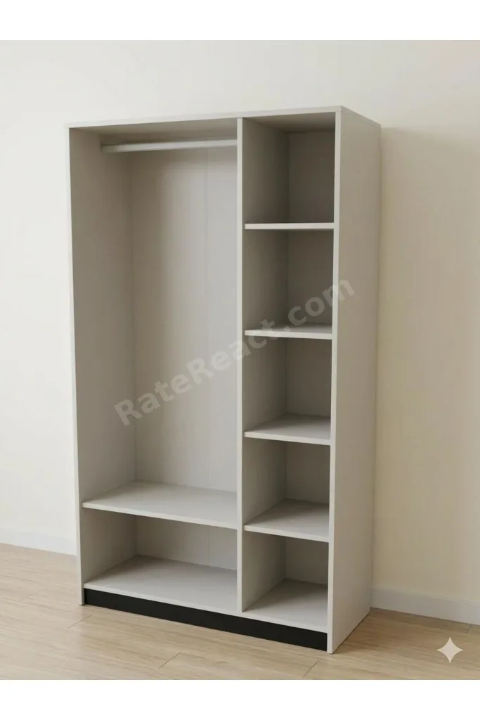 3 KAPAKLI BOL RAF VE ASKILIKLI GARDROP
