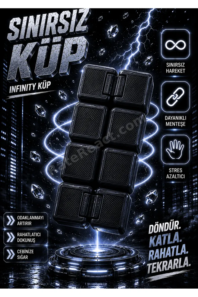 İnfinity Cube Sonsuz Küp Anti Stres Zeka Oyuncağı Siyah