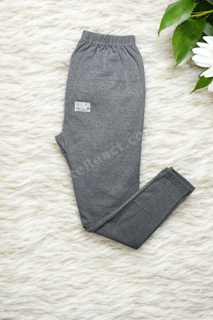 Unisex Gri Kışlık Tayt Şardonlu Rahat Yumuşak Ağlı Kalın Içlik Tayt Gri