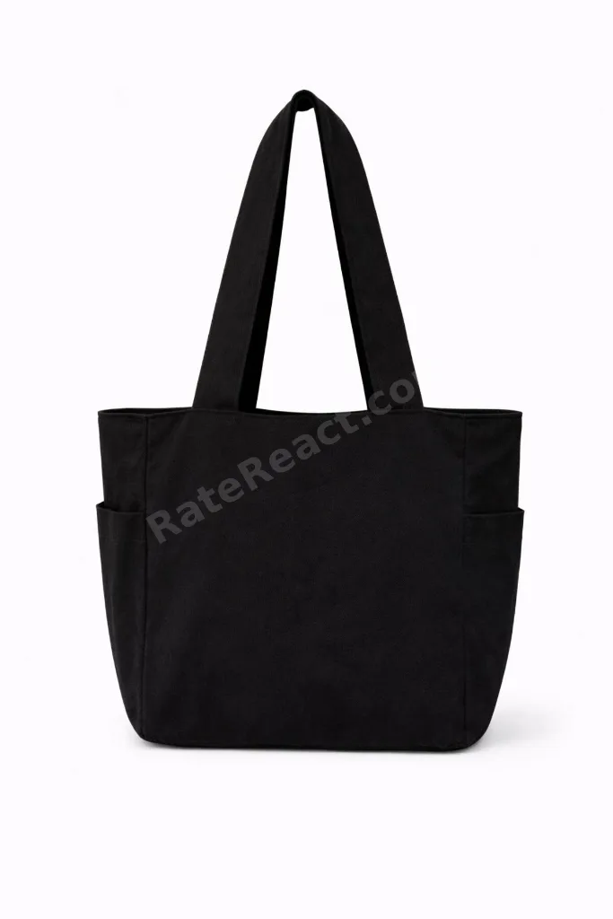Siyah Geniş Hacimli Çok Cepli Tote Bag
