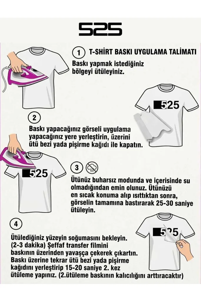 Ütü Ile Yapışan Tekstil Dtf Baskı Tişört Baskısı - 005