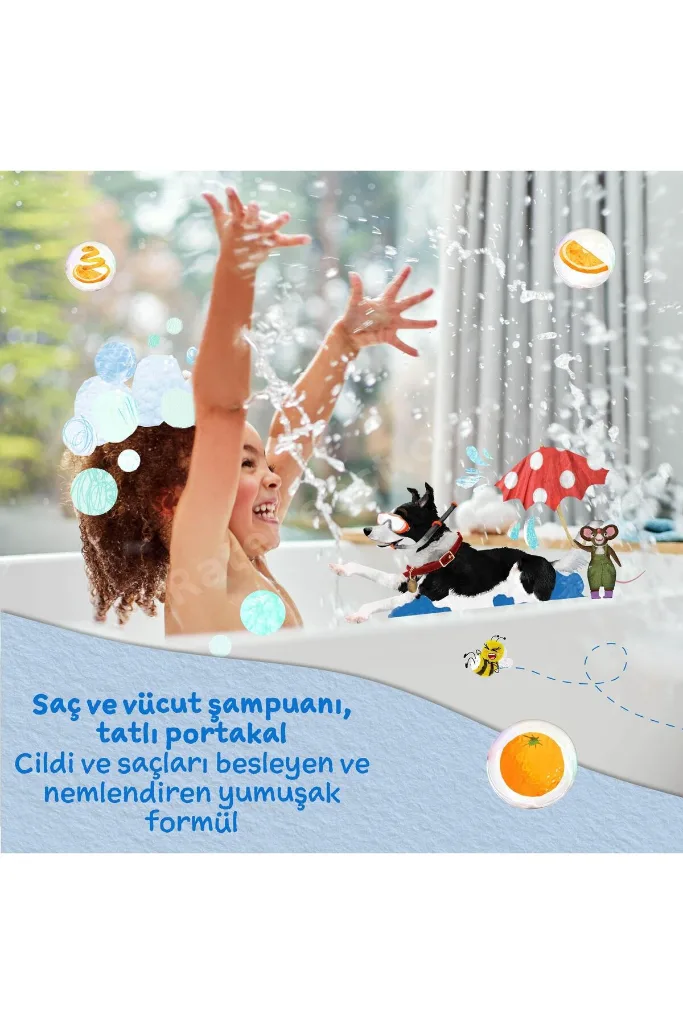 Organik Tatlı Portakal Özlü Çocuk Saç ve Vücut Şampuanı 500ml