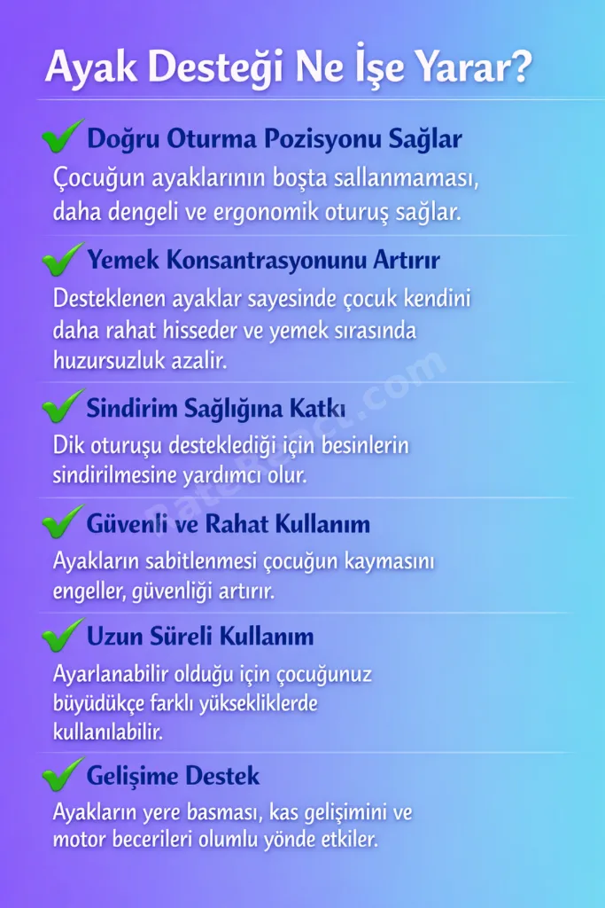 Pilsan - Ebebek Mama Sandalyesi Ayak Koyma Dayama Desteği