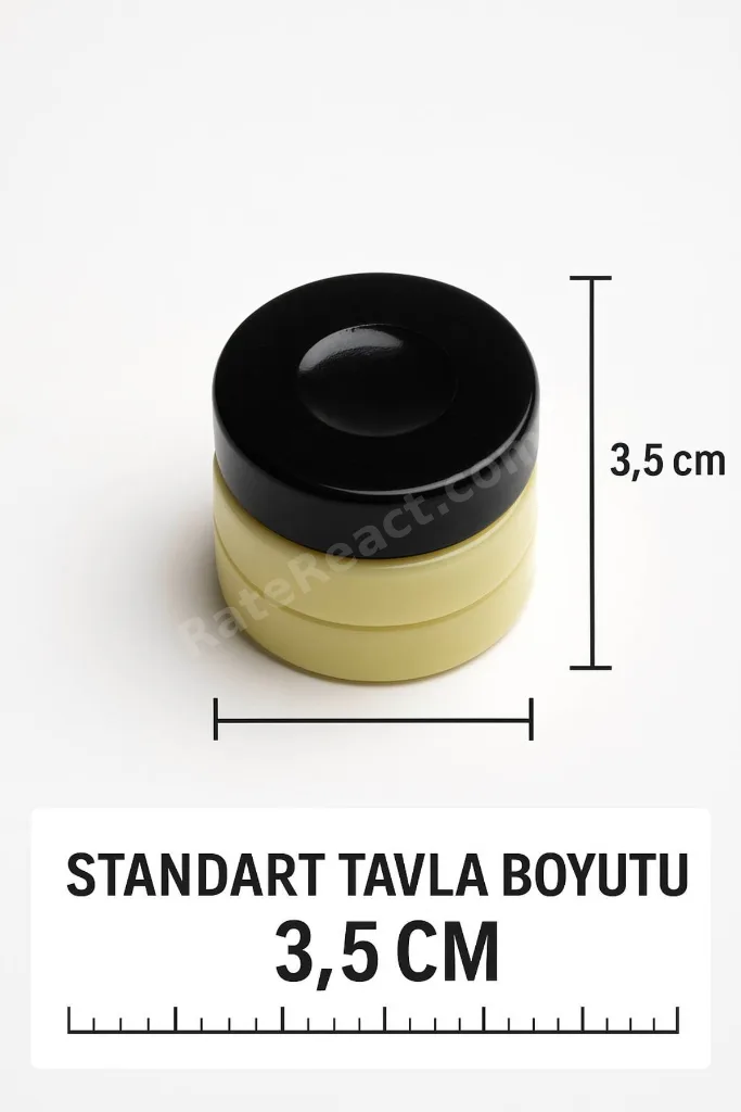 Akrilik Tavla Taşı Seti – 30 Adet Parlak, Dayanıklı ve Standart Ölçü Siyah Beyaz Pul Takımı