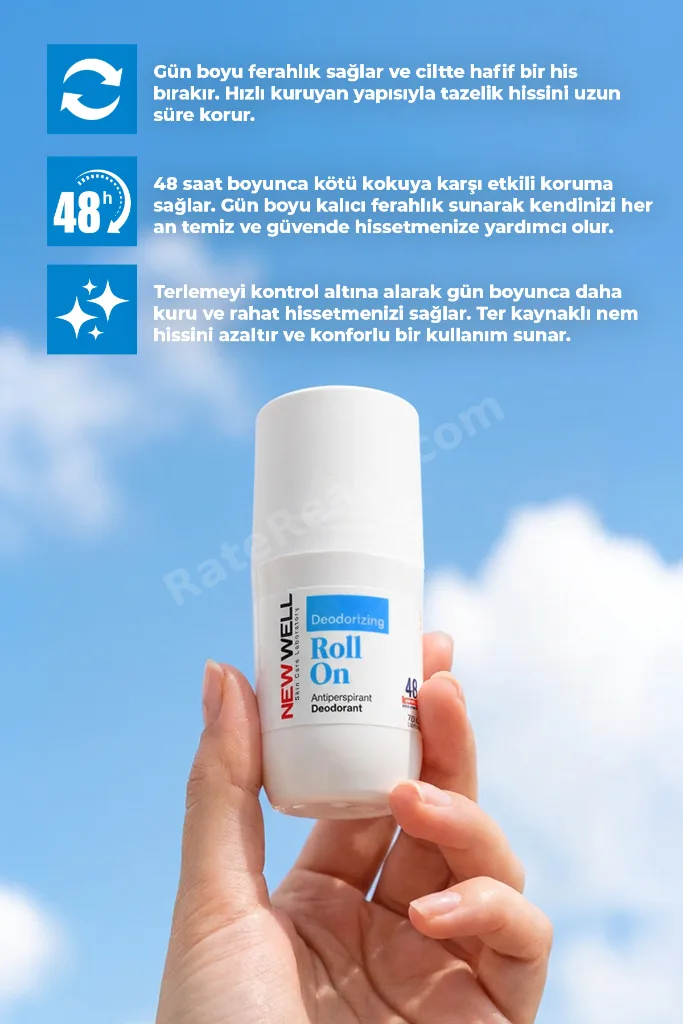 Deodorizing Roll On Terleme Önleyici Koltuk Altı Roll On (Mavi) 75 ML