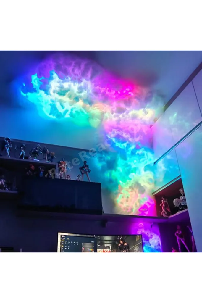 5 Metre RGB LED Bulut Aydınlatma Seti | Kumandalı Renkli Işık | Oyun Odası, Yatak Odası | Kendin Yap
