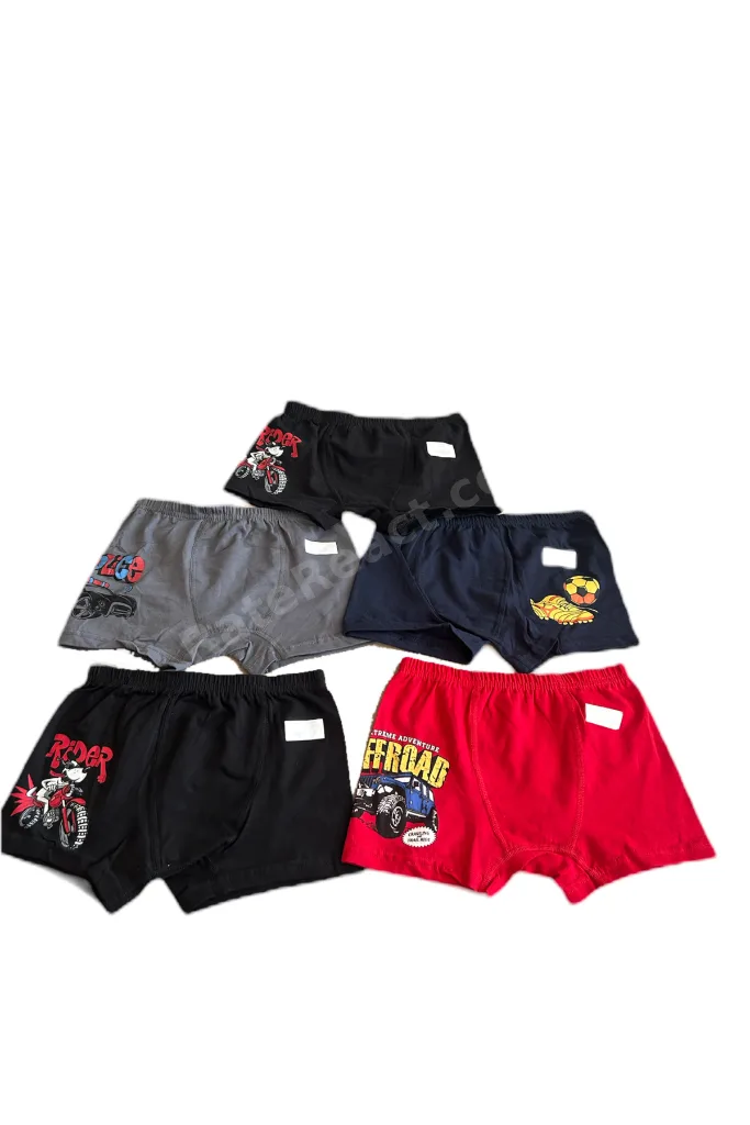 Erkek çoçuk 5 ‘li boxer seti