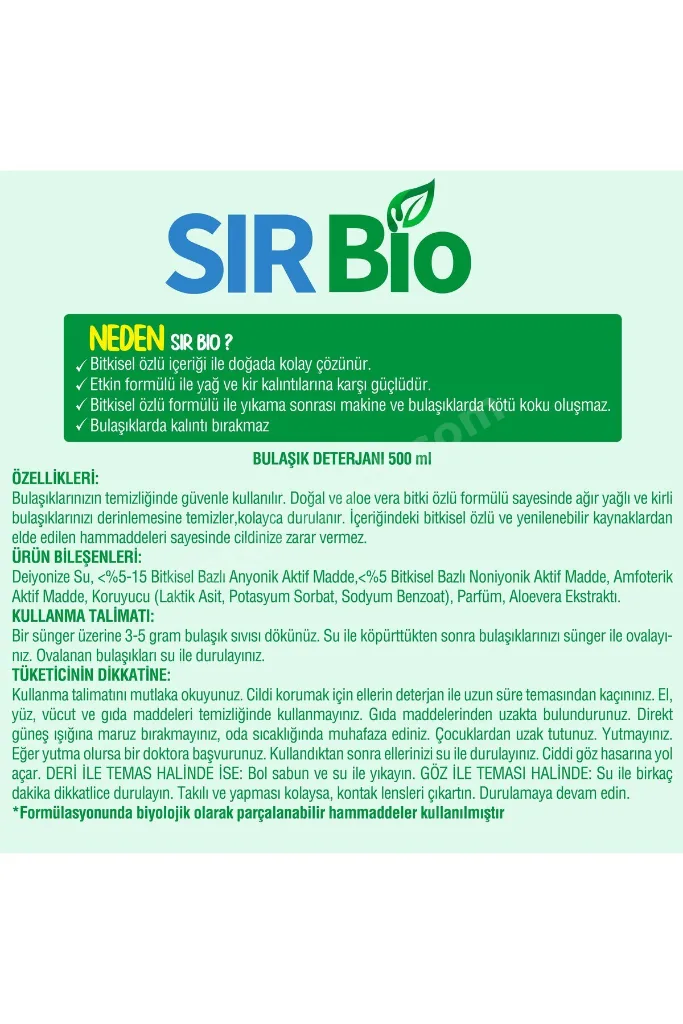Elde Bulaşık Deterjanı 500 ml 12'li (500 ML X 12 ADET)