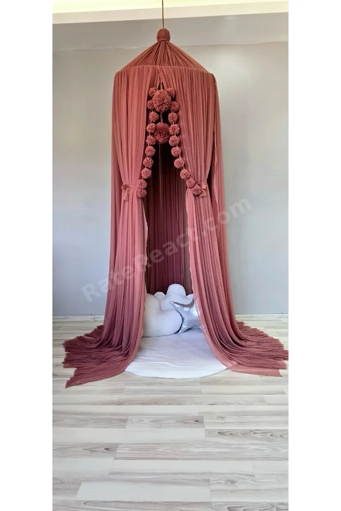 STQUEEN PREMİUM FULL SET 21'Lİ PONPON 2'Lİ BÜYÜK PONPON Gül Kurusu Cibindirik Mini 5 mt Led Işıklı