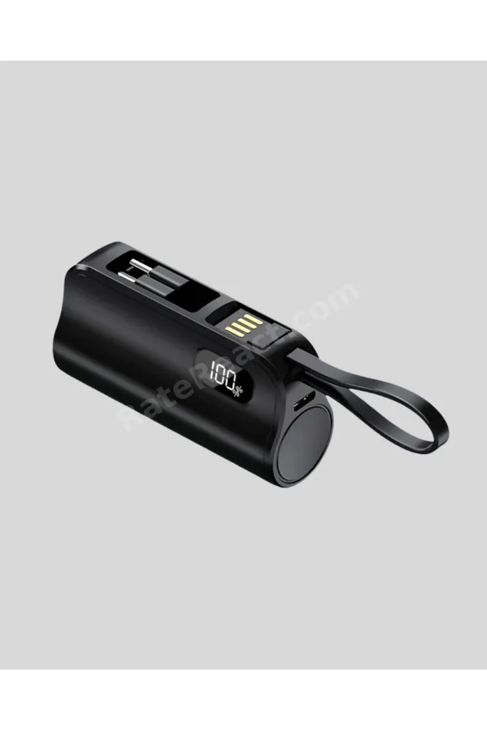 Dahili Konektörlü 20W Hızlı Şarj Mini Taşınabilir Powerbank
