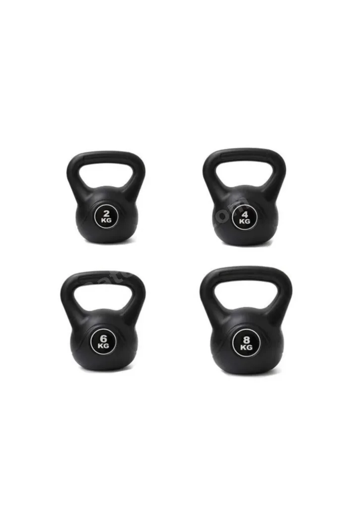 Siyah Clifton 8 Kg Çaydanlık Tipi Dambıl Kettlebell Ağırlık 8 Kg Vinyl Kettlebell (Çaydanlık)