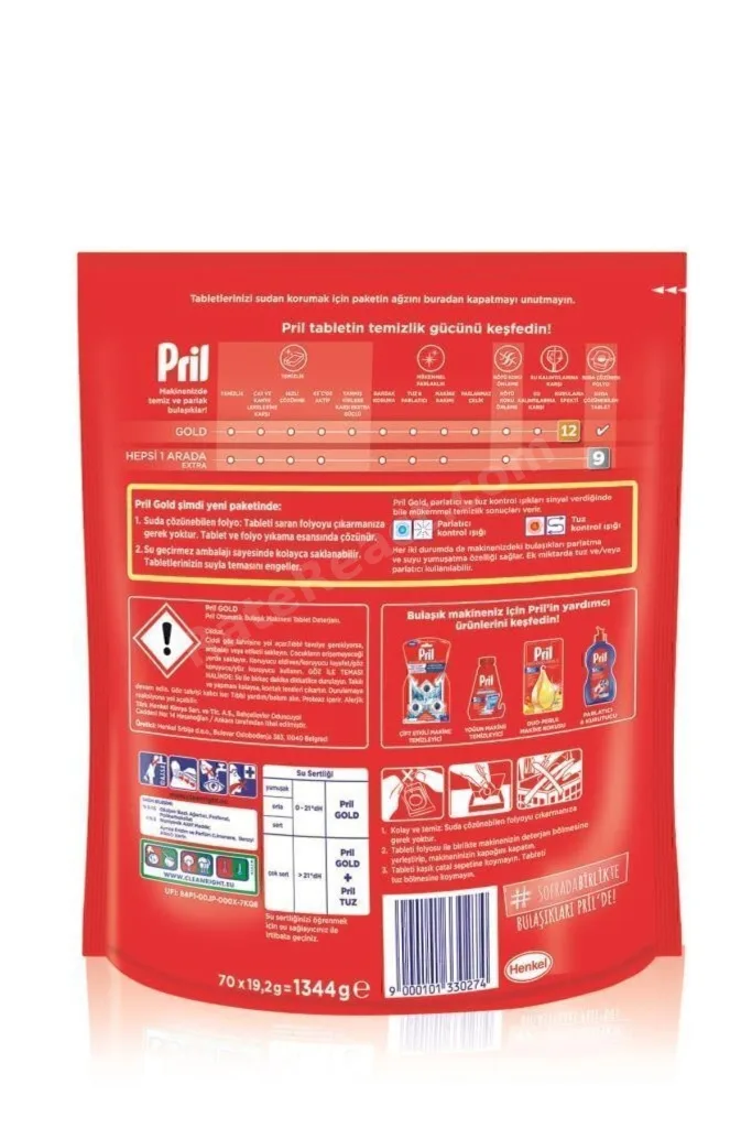 Gold 280 Yıkama Bulaşık Makinesi Deterjanı Tableti (4 x 70'li Paket)