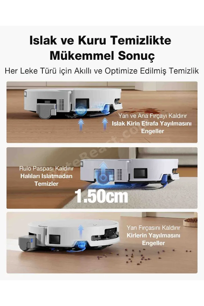 Deebot T90 Omni Robot Süpürge ve Paspas, 30.000PA Güçlü Emiş, Zerotangle 4.0