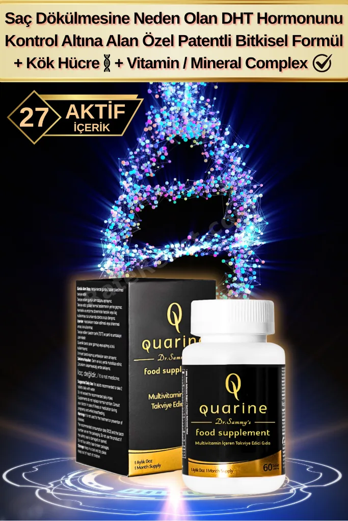 Quarine Saç Vitamini + Prime 30 Collagen Avantaj Set (1 Aylık Hidrolize Toz Kolajen + Tablet Kürü)
