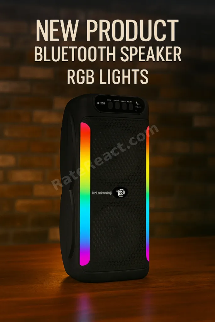 Bluetooth Hoparlör Parti Hoparlörü Işıklı Ses Bombası Radyo Usb Tf Kart Girişli