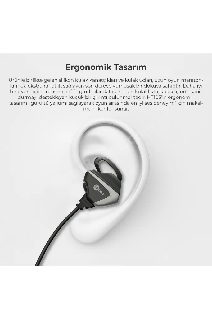 Ht105 Kablolu 3.5mm Jacklı Çıkartılabilir Mikrofonlu Kulak Içi Gaming Kulaklık Siyah