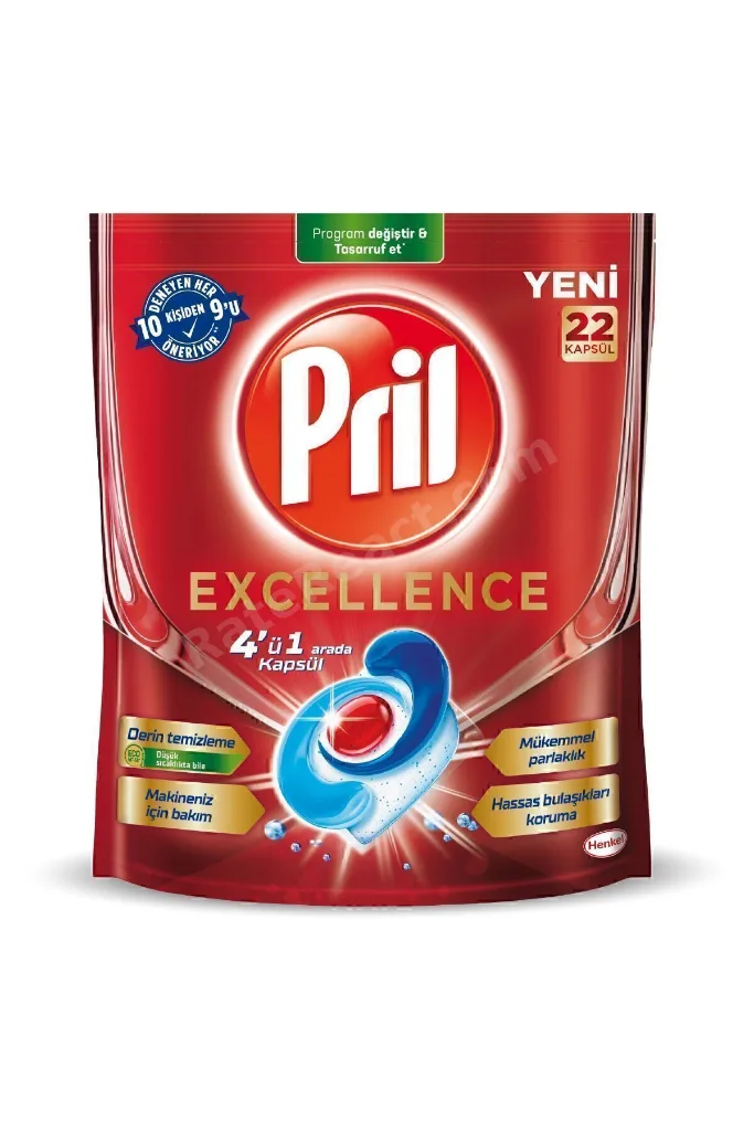 Excellence 4'ü 1 Arada 44 Kapsül (2x22 Paket) - Yoğun Bulaşık Temizliği