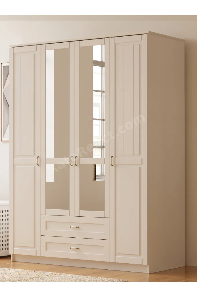 Kardelen Country 4 Kapak 2 Çekmeceli Gardırop