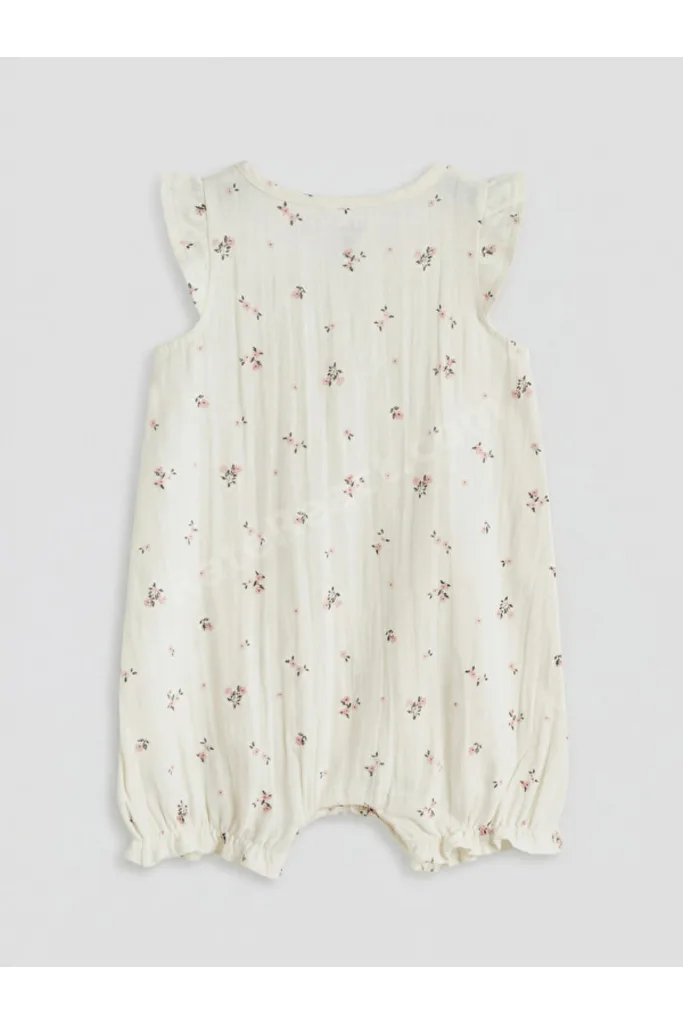UZG STORE'dan Stil Sahiplerine Çiçekli Kız Bebek Tulum ve Saç Bandı