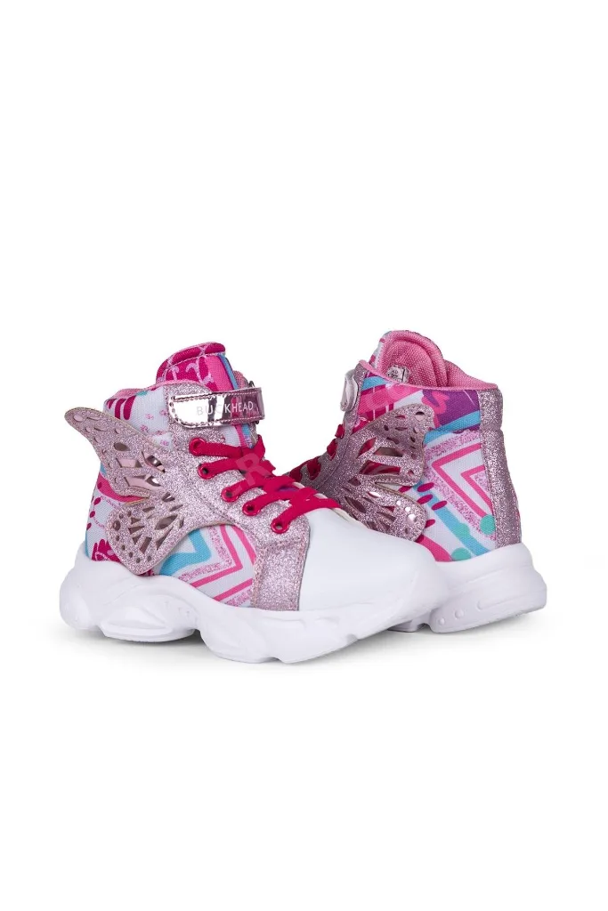 Çocuk Wings Kanat Spor Bot Tarz Ayakkabı 4376 PEMBE