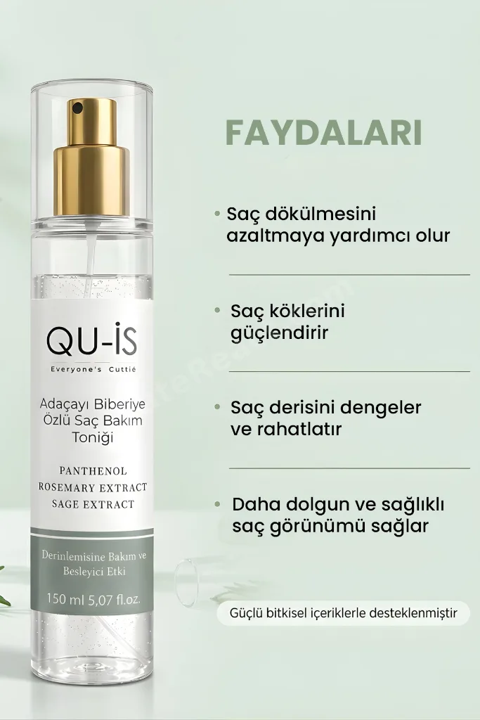 Adaçayı ve Biberiye Özlü Saç Bakım Toniği 150 ml - ( Biotin & Niacinamide , Dökülme Karşıtı )